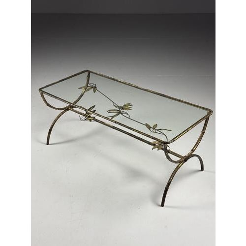 Faux Bamboo Metal Coffee Table For Sale - Image 12 of 12