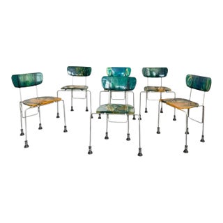 Set of 6 Post Modern Gaetano Pesce "543 Broadway" Chairs for Bernini, 1993 For Sale