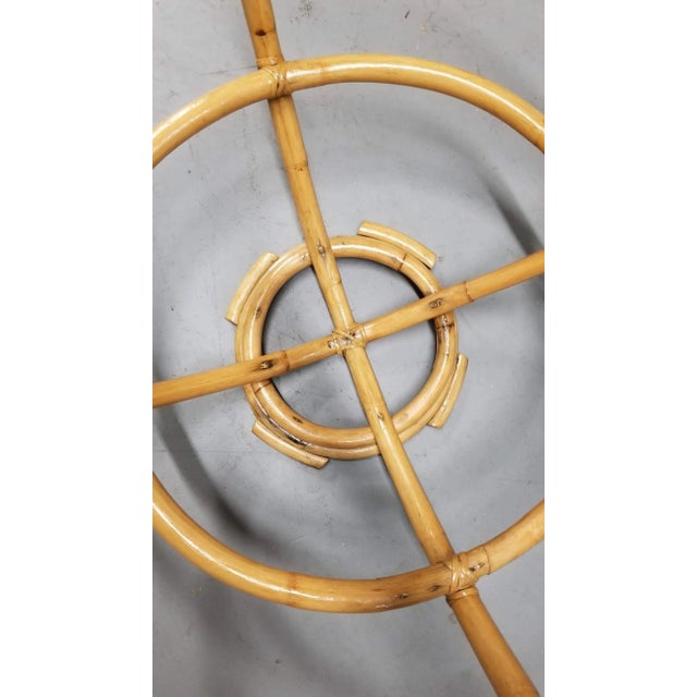 1950s 1950s Restored Rattan Glass Top Coffee Table For Sale - Image 5 of 5