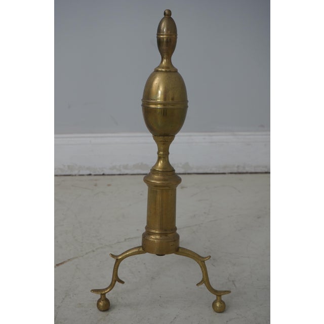 Traditional Virginia Metalcrafters Colonial Williamsburg Fireplace Andirons For Sale - Image 3 of 11