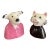 1970s Eccentric Cat and Dog Ceramic Salt and Pepper Shakers For Sale