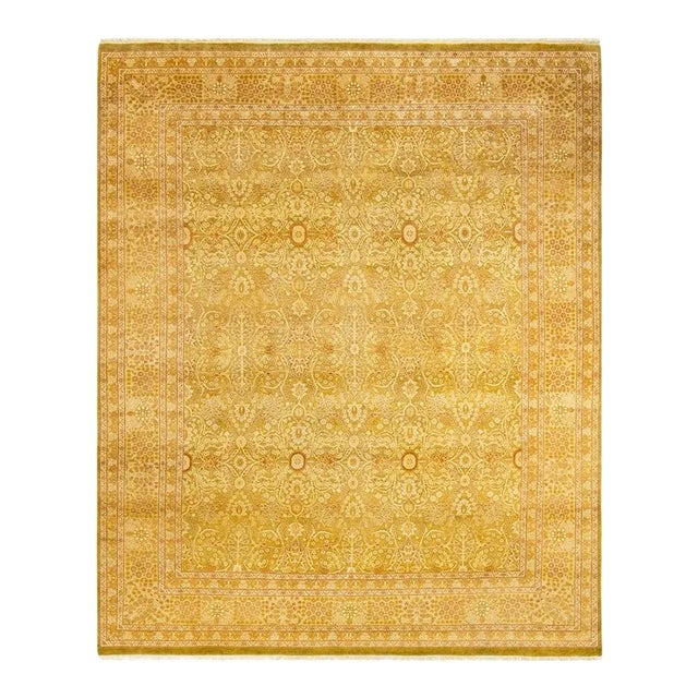 Mogul, One-of-a-Kind Hand-Knotted Area Rug in Green, 8' 2" x 9' 10" For Sale