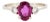Gold and Platinum Ruby and Diamond Trilogy Ring, Size 7.75 For Sale