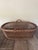 Tan Large Basket with Cross-Braced Edges, 1890s For Sale - Image 8 of 8
