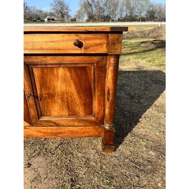18th Century French Country Empire Solid Walnut Sideboard / Credenzas For Sale - Image 12 of 13