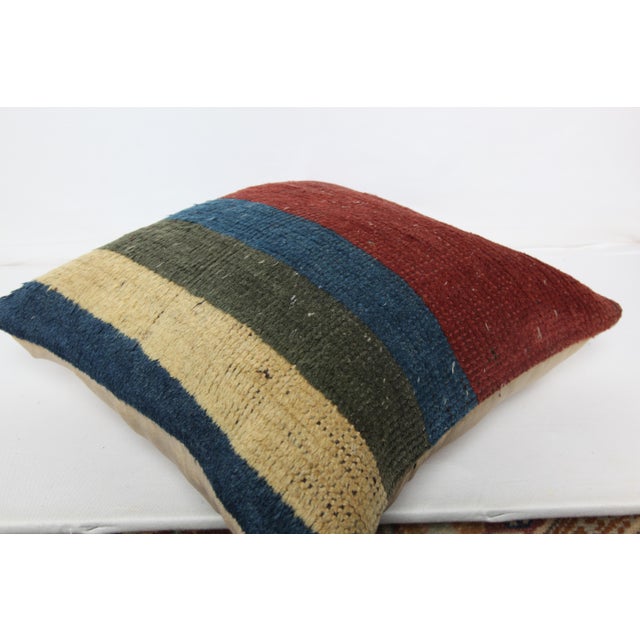 Art Deco Handwoven Moder Art Deco Rug Pillow Cover -16'' X 16''' For Sale - Image 3 of 9