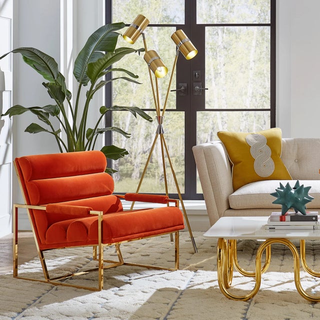 2020s Channeled Goldfinger Lounge Chair, Pear For Sale - Image 5 of 11
