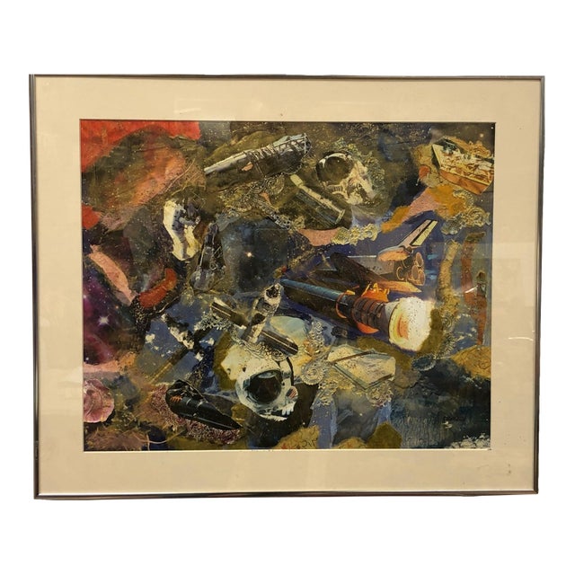 "Orbit of Invention" - Late 20th Century Mixed Media Signed on the Bottom, Framed For Sale