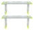 Pair of Modern Lucite Benches by Pegaso Gallery Design, Fluorescent Green Details. For Sale