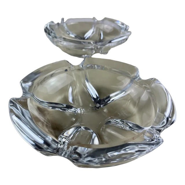 Vintage Glass Ashtrays, Italy, 1980s, Set of 2 For Sale