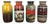 Vintage Fat Lava Pottery 213-20 Vases from Scheurich, Germany, Set of 4 For Sale