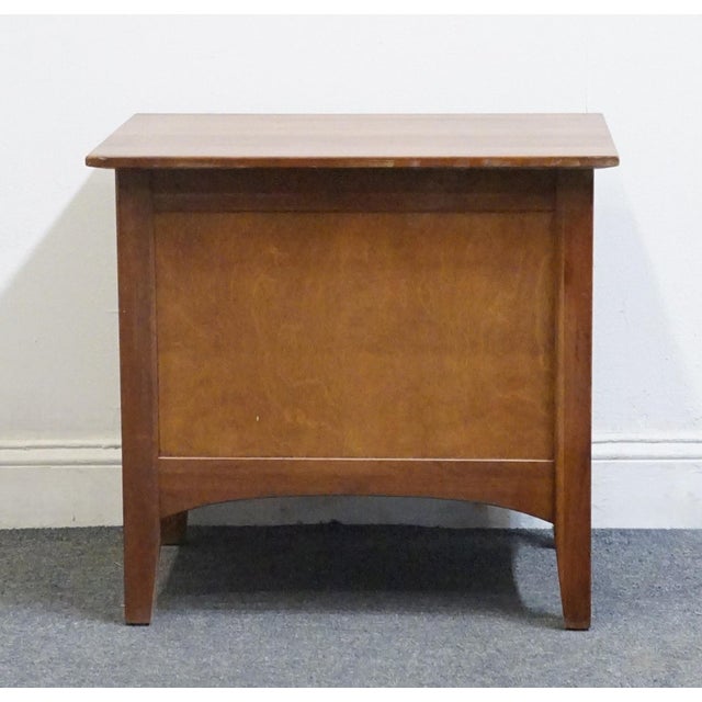 Ethan Allen American Impressions Collection Solid Cherry 24" Two Drawer Nightstand 24-5406 For Sale - Image 11 of 12