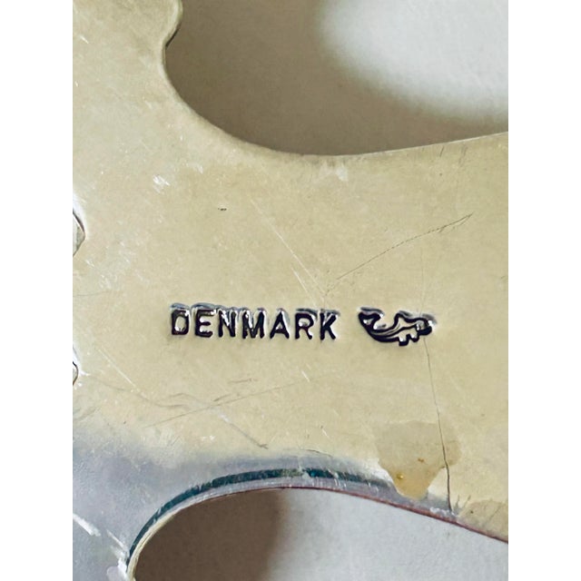 Mid-Century Modern Danish Silver Tea Strainer For Sale - Image 3 of 4