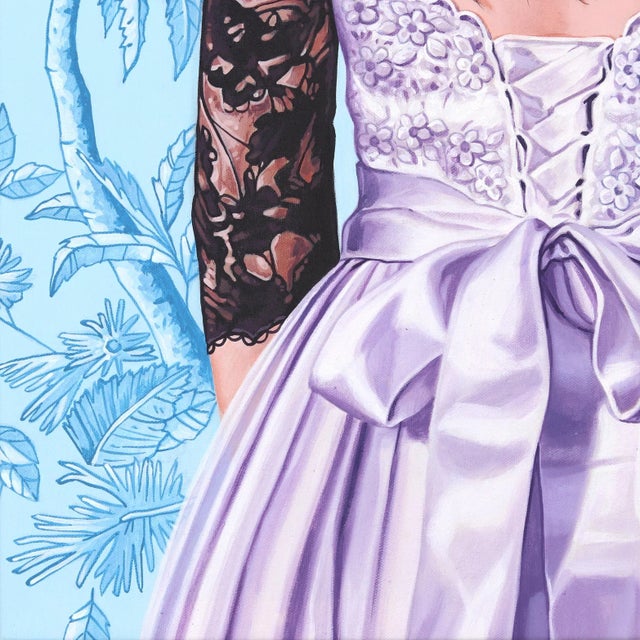 "Blue" Contemporary Realist Figurative Acrylic Painting by Carlos Gamez De Francisco For Sale - Image 4 of 9