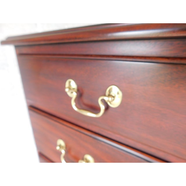 Late 20th Century Henkel Harris Mahogany Georgian Style Chest on Chest For Sale - Image 5 of 14