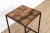 Modern Iron & Inlaid Wood Side Table For Sale - Image 4 of 8