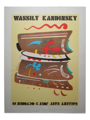 Mid 20th C. Modern Elephant Folio Size Abstract Kandinsky Lithograph- 20"x26"
