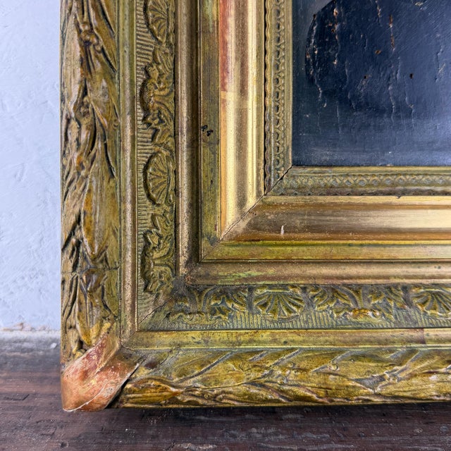 French Artist, Portrait of a Woman, 1800s, Oil on Board, Framed For Sale - Image 12 of 14