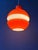 Mid-Century Modern Orange and White Glass Pendant Lamp from Peill & Putzler For Sale - Image 5 of 11