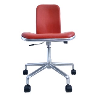 Supporto Height-Adjustable Office Chair in Leather by Frederick Scott for Hille, 1970s For Sale