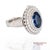 18k (750) White Gold Convertible Ring in Natural Sapphire and Natural Diamond, Size 7 For Sale - Image 4 of 18