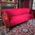 Ruby Merlot 2p Import French Silk Velvet Fabric Vintage Settee Sofa + Bench Set For Sale - Image 12 of 12