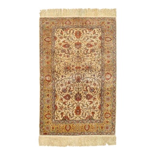 Pasargad DC Fine Hand Knotted Turkish Pure Silk Hereke Rug For Sale