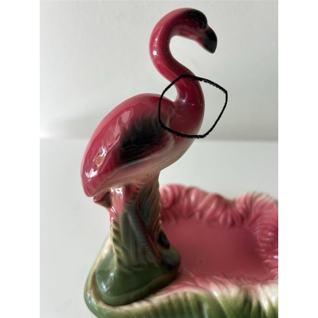 Retro Vintage Flamingo Ash Tray or Cachepot Attributed to California Pottery For Sale - Image 9 of 10