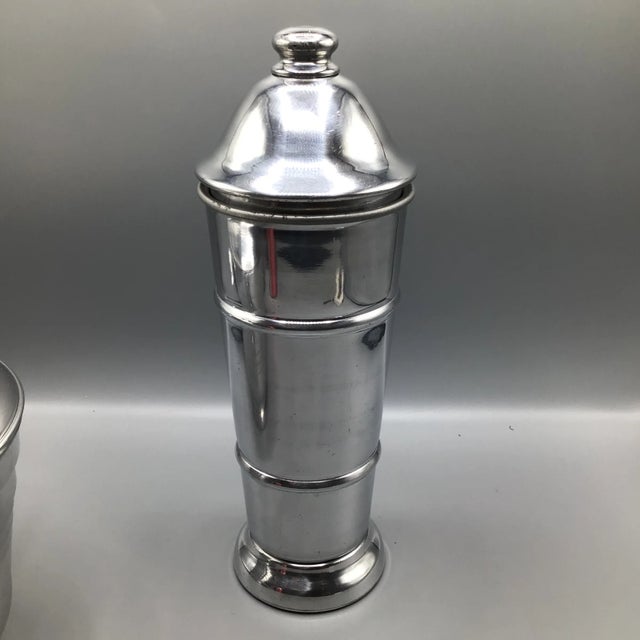 Kraftware Aluminum Kraftware Cocktail Shaker With Italian Mascot Ice Bucket and Tongs-Set of 3 For Sale - Image 4 of 13