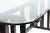 1970s Vintage Art Deco Dining Table in Lacquered Wood and Crystal, Italy, 1970s For Sale - Image 5 of 9
