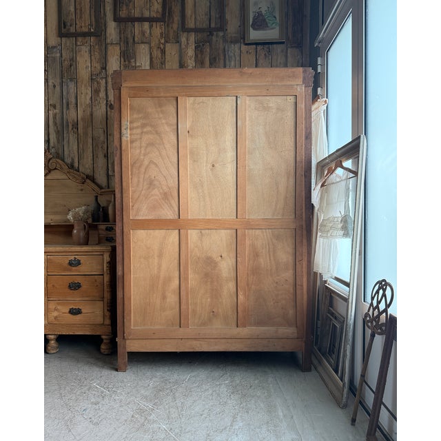 1930s Large Art Deco Oak Wardrobe, 1930s For Sale - Image 5 of 17