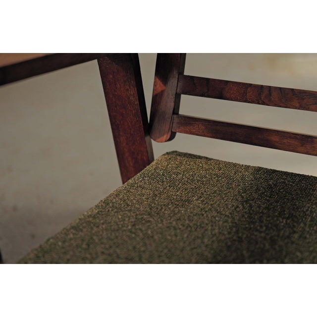French Modernist Reconstruction Oak Armchairs, 1940s, Set of 2 For Sale - Image 10 of 16