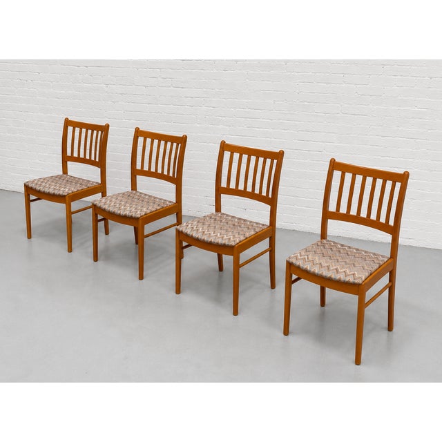 Set of 4 Danish Modern Teak Dining Chairs| Mid Century Scandinavian Chairs, 1960s For Sale - Image 12 of 14