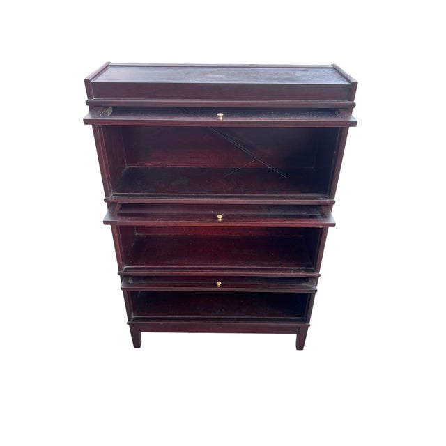 Mid 20th Century Mid 20th Century Hale 3 Section Mahogany Barrister Bookcase For Sale - Image 5 of 13