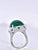 Contemporary 21.10 Carats Emerald Cabochon Ring 18k, Size 7 For Sale - Image 3 of 12