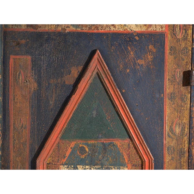 Antique Polychrome Wood Wardrobe For Sale - Image 6 of 18