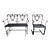 Wrought Iron Glider Bench & Cantilever Chair - Set of 2 For Sale