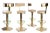 Hollywood Regency Style Gold Bar Chairs - Set of 4 For Sale - Image 4 of 5