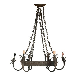 Vintage Mid-Century French Country Chandelier For Sale