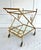 Italian Hollywood Regency Gilt Gold Faux Bamboo Rolling Bar Cart For Sale - Image 4 of 12