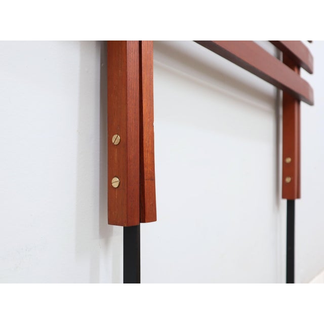 Mid-Century Italian Teak Wall Coat Rack from F.lli Proserpio, 1950s For Sale - Image 6 of 13