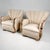 Art Deco Danish Scallop Back Oak and Sherpa Wool Armchairs, 1930s, Set of 2 For Sale - Image 9 of 13