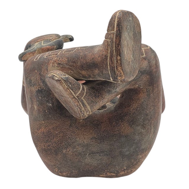 Large Pre Columbian Style Figural Pottery Sculpture 14" For Sale - Image 12 of 13