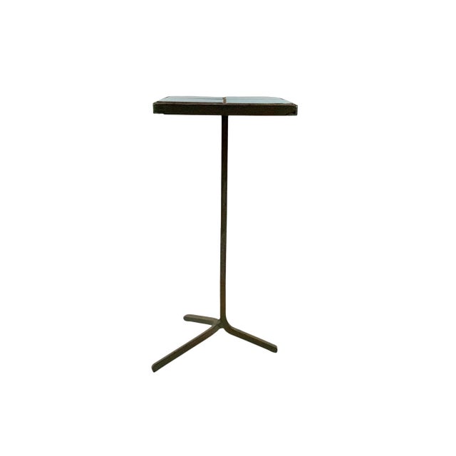 Modern iron and tiles side table France 1960s H 47 cm - 21 × 21 cm Conditions: good consistent with age and use.