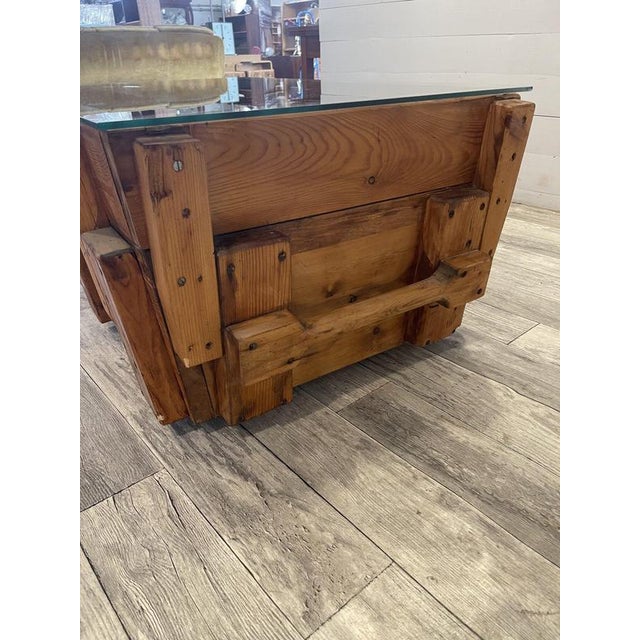1950s Vintage Industrial Coffee Table in Wooden Molds by Locomotive Factory in Martin, 1950 For Sale - Image 5 of 10