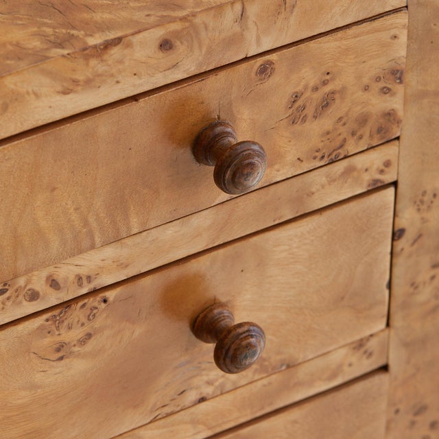 Italian Burlwood Jewelry Chest with Three Drawers, 1960s For Sale - Image 9 of 11