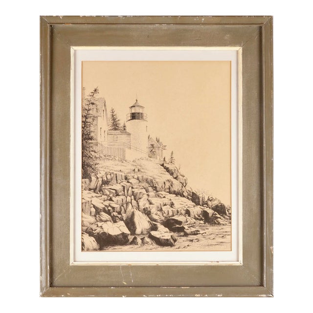 1970s Light House by the Sea by Peter Bugda Signed Numbered 174/200 For Sale