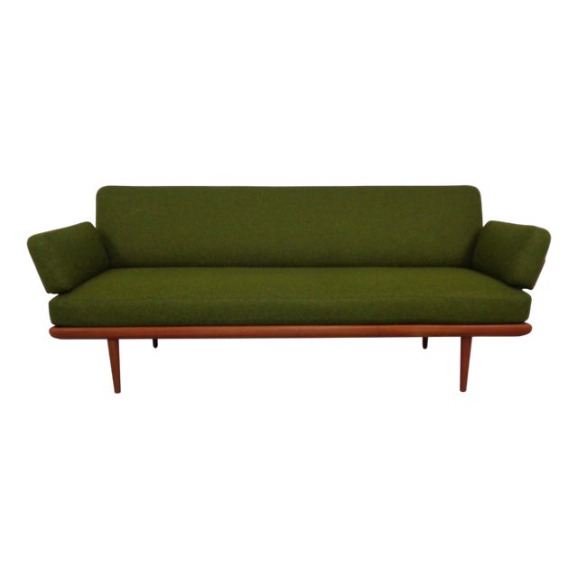 Minerva Teak & Kvadrat Hallingdal Daybed / Sofa by Peter Hvidt & Orla Mølgaard Nielsen for France & Son, Denmark, 1950s For Sale