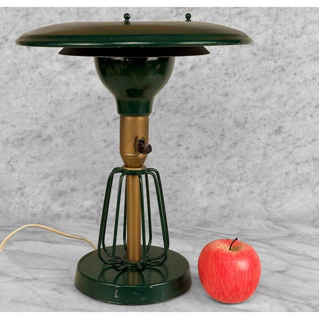 A Green Flying Saucer Sight Light Table Lamp, c. Mid 20th Century - Original Sight Light by M.G Wheeler / Designed by...