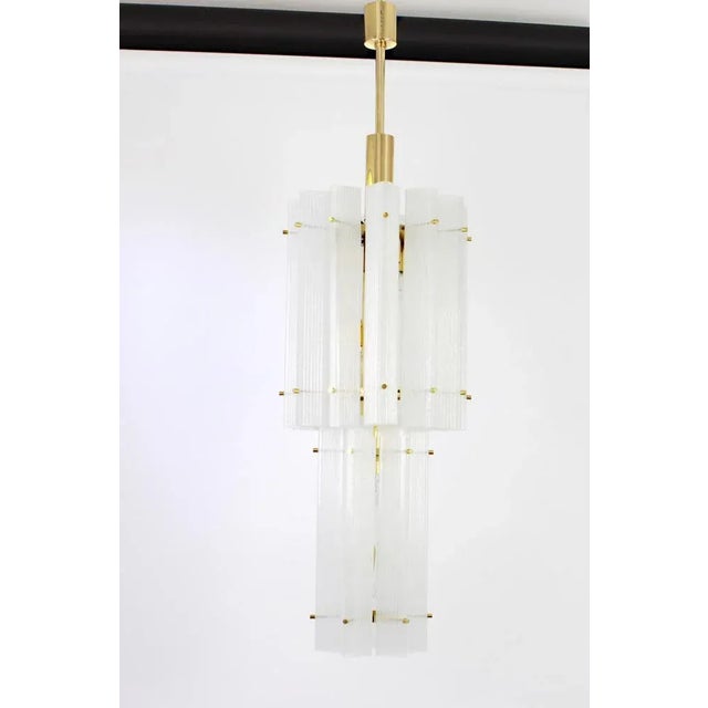 Large German Murano Ice Glass Pendant from Limburg, 1970s For Sale - Image 3 of 12